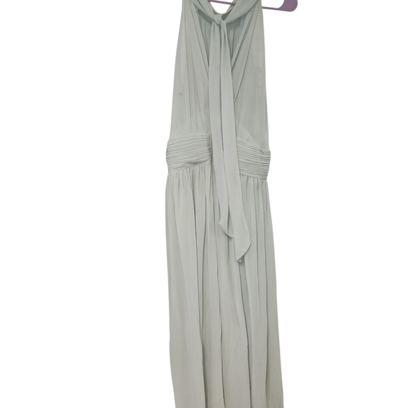 Bill Levkoff Sage Green Halter Maxi Dress - Picture 4 of 4